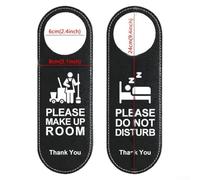 Panneau « Do Not Disturb » avec sangle en cuir pour boutons de porte utilisés dans les hôtels, les centres de villégiature, les motels et les locations à court terme