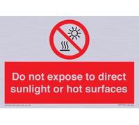 Panneau « Do not expose to direct sunlight or hot surfaces » - 150 x 100 mm - A6L