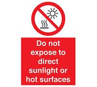 Panneau « Do not expose to direct sunlight or hot surfaces » - 400 x 600 mm - A2P