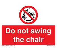 Panneau « Do not swing the chair » - 100 x 75 mm - A7L