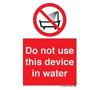 Panneau « Do not use this device in water » - 50 x 75 mm - A8P