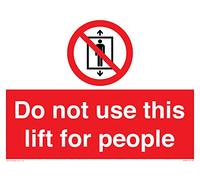 Panneau « Do not use this lift for people » - 400 x 300 mm - A3L