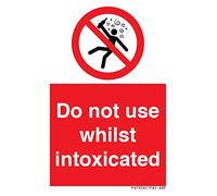 Panneau « Do not use while intoxicated » - 50 x 75 mm - A8P