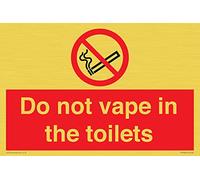 Panneau « Do not vape in the toilet » - 300 x 200 mm - A4L