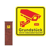 Panneau d'observation pour appareil photo | Panneau d'observation étanche 24 heures - Étiquettes adhésives de sécurité 24 heures - Panneau d'avertissement de sécurité étanche contre les UV - Pour