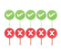 Panneau d'ordinateur portable - Tableau lavable des deux côtés de 25 cm, instrument de vote en classe | Pour , garçons, filles, , quiz, réponse à l'histoire du cercle