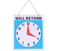 Panneau double face « Open/Come in/Will Return » avec aiguilles d'horloge - 1 pièce, inscription « Be Back Clock » - Pendentif de porte ouvert et fermé pour magasin, centre commercial, magasin, bureau