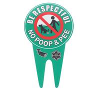 Panneau double face pour empêcher les chiens de faire caca ou de pipi sur votre pelouse,signalisation de jardin - Type green