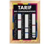 Panneau Double Face "TARIF DES CONSOMMATIONS" moderne 60 x 40 cm Interface PLV 5