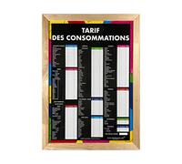Panneau double face "TARIF DES CONSOMMATIONS" moderne format A1