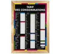 Panneau Double Face "TARIF DES CONSOMMATIONS" moderne format A1 Interface PLV 5