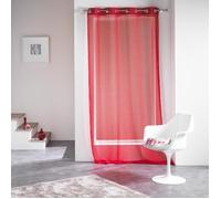 Panneau - DOUCEUR D'INTERIEUR - À œillets - Voilage voile sable frizy - 140 x 260 cm - Rouge
