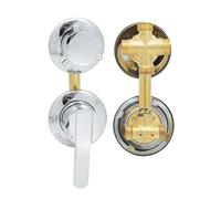 Panneau Douche Laiton 3/4/5 Voies Robinet Mitigeur Eau Chaude et Froide Commutateur Colonne Contrôle Chauffage Mélangeur Vave Inverseur, Cartouche Céramique (Conjoint- Filetage à Vis 4 Voies- B)