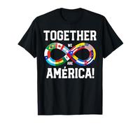 Panneau Drapeau Infini Together We are América T-Shirt
