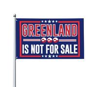 Panneau drapeau « Le Groenland n'est pas à vendre » 3 x 5 » J'aime le Groenland n'est pas à vendre, bannière de drapeau, tapisserie pour décoration de chambre, de cour, sans mât