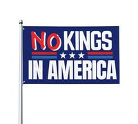 Panneau drapeau « Pas de rois en Amérique » 3 x 5 86 47 Résister au drapeau depuis 1776 Bannière de drapeaux « Pas de rois en Amérique » Tapisserie avec 2 œillets métalliques Pas de mât