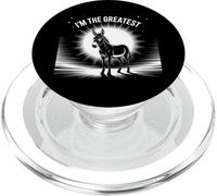 Panneau drôle d'âne « I'm The Greatest Silhouette Proud Donkey » PopSockets PopGrip pour MagSafe