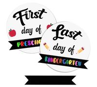 panneau du premier jour d'école,Wooden Double-Sided School Signs for Kids First and Last Day Reusable Last Day of Kindergarten Sign, First and Last Day of School Sign, School Blackboard Gift