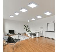 Panneau Eclairage à Assembler Plafonnier Salon Blanc LED Lumière Du Jour H