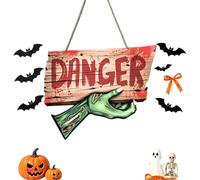 Panneau effrayant pour Halloween - Décoration de jardin | Accessoires d'avertissement d'Halloween adaptés pour maison hantée, jardin, arrière-cour, patio, pelouse, terrasse, balcon,