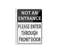 Panneau en acrylique avec symboles « Not An Entrance Please Enter Through Front Door Prevent Patrons From Entering Wrong » - 15,2 x 20,3 cm - Autocollant pour restaurant, hôtel, motel, toilettes
