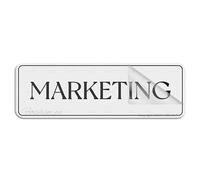 Panneau en acrylique pour marketing mural, plaque acrylique avec adhésifs puissants pour porte, bureau, entreprise, maison, extérieur, 25,4 x 7,6 cm