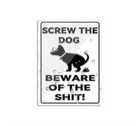 Panneau en acrylique pour mur à visser The Dog Beware Of The Safety Protection Danger Warning 15,2 x 20,3 cm d'épaisseur en acrylique autocollant moderne facile à installer