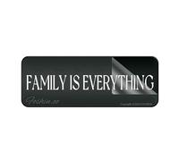 Panneau en acrylique pour mur « Family Is Everything » - Autocollant pour porte ou mur - 25,4 x 7,6 cm - Plaque design acrylique de qualité supérieure
