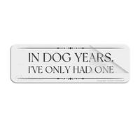 Panneau en acrylique pour mur « In Dog Years I'Ve Only Had One Wall Or Door » - Panneau autocollant pour porte ou mur - 25,4 x 7,6 cm - Plaque en acrylique de qualité supérieure