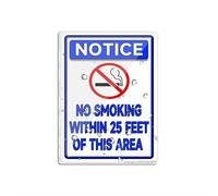 Panneau en acrylique pour mur « No Smoking Within 25 Feet Of This Area » - Décoration d'intérieur et d'extérieur pour la maison, le bureau, le travail - 15,2 x 20,3 cm