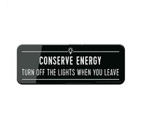 Panneau en acrylique pour mur « Off The Lights When You Leave » pour bureau, restaurants, hôtels, supermarchés, 22,9 x 7,6 cm