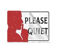 Panneau en acrylique pour mur Quiet Please Shh avec alerte restreinte graphique d'avertissement d'avertissement décoration intérieure et extérieure pour la maison, le bureau, le travail 15,2 x 20,3 cm