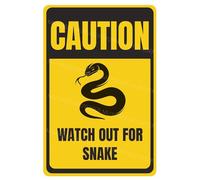 Panneau en aluminium 30,5 x 40,6 cm avec inscription « Caution Watch Out for Snake » - Zoo Yard Warning