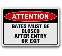 Panneau en aluminium « Attention Employees Only Beyond This Point », 30,5 x 40,6 cm, facile à monter