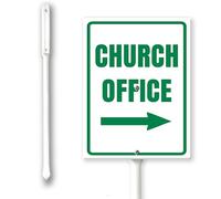 Panneau en aluminium avec flèche droite avec piquet 17,8 x 22,4 cm, facile à installer