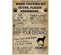 Panneau en aluminium avec inscription « A German Shephred Remember for Visiter for Your Living Room » - 20,3 x 30,5 cm