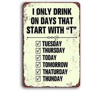 Panneau en aluminium avec inscription « Upon Further Review I'm Going To Need Another Drink », 30,5 x 40,6 cm, pour garage et bar