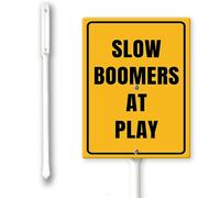 Panneau en aluminium avec piquet Boomers At Play, 17,8 x 22,4 cm, facile à installer