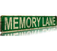 Panneau en aluminium « Memory Lane » en métal, style vintage et humoristique, décoration murale pour maison, ferme, bar, café, garage, cour, patio, rustique, intérieur ou extérieur, 40,6 x 10,2 cm