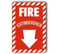 Panneau en aluminium pour extincteur « Fire Extincisher » - 30,5 x 40,6 cm