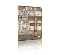 Panneau en aluminium vintage avec inscription « Jesus Is My Everything » - Décoration murale pour salon, chambre à coucher, coin de prière, autel de maison, hall d'église, bureau - 20,3 x 30,5 cm