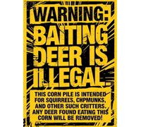 Panneau en aluminium « Warning Baiting Deer » - 20,3 x 30,5 cm - Idéal pour les chasseurs et la décoration extérieure. Ouvrir dans un nouvel onglet.