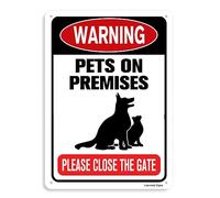 Panneau en aluminium « Warning Dogs Loose Please Do Not Enter », 30,5 x 40,6 cm, panneau en aluminium « No Trespassing »