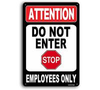 Panneau en aluminium « Warning Dogs Loose Please Do Not Enter », 30,5 x 40,6 cm, panneau en aluminium « No Trespassing »
