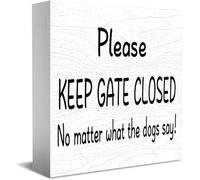 Panneau en bois avec inscription « No Matter What The Dogs Say! » - Décoration de maison rustique - 12,7 x 12,7 cm