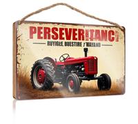 Panneau en bois avec inscription « Perseverance In Agriculture » : Ruyigle, Buestire & Wayand - Panneau de bienvenue en bois avec inscription « Little Man » (20 x 30 cm)