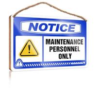 Panneau en bois avec surface vernie et bord poncé - Décoration de salle de bain d'invités | In This Office Wall Decor/Notice Maintenance Personnel Only