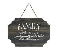 Panneau en bois avec verset de la Bible, « Family Like Branches on A Tree We All Grow in Different Directions Yet Our Roots Remain As One », décoration murale pour bureau, porte, décoration