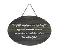 Panneau en bois avec verset de la Bible « You Split The Sea So I Could Walk Right Through It, My Fears Are Drowned in Perfect Love » - Décoration murale pour bureau, porte, décoration d'intérieur