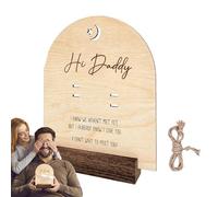 Panneau en bois d'annonce de grossesse, test de grossesse en bois Momento - Idées d'annonces surprises pour bébé,Tableau d'annonce de bébé avec base et corde, annonce de grossesse pour futur papa